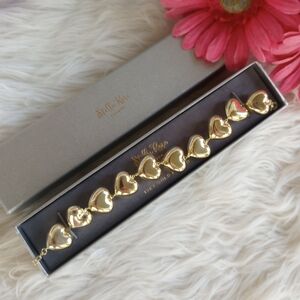 Stella Rose London 18K Gold Plated Puffy Heart Bracelet